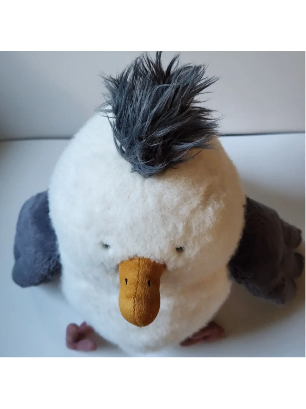 Authentic Jellycat Chip Seagull Medium Plush Soft Toy Bird White Gray